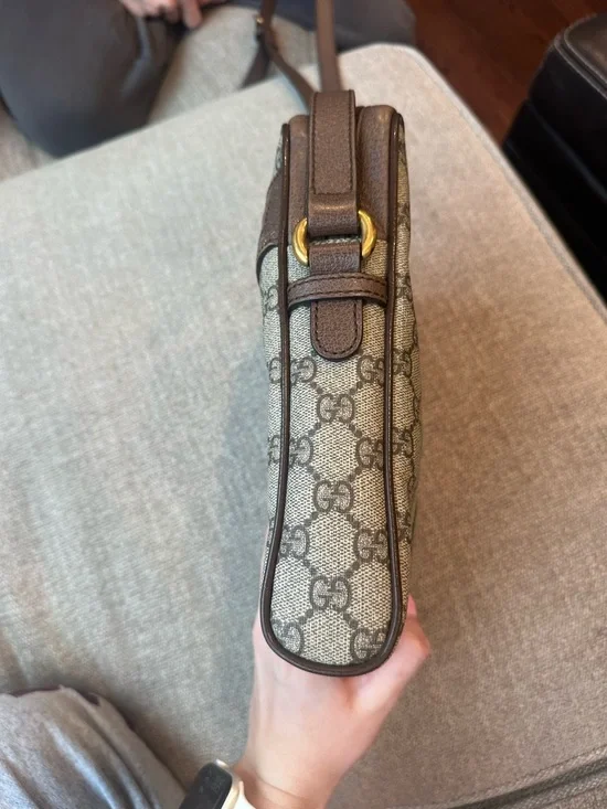 Gucci GG Supreme Ophidia Crossbody Bag with Web Stripe - Picture 3 of 4